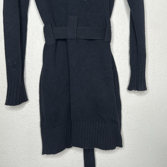 Lord & Taylor Cashmere Wool Cardigan Trench Sweater Black XS Quiet Luxury Preppy - Picture 8 of 8